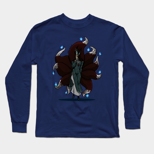 Kitsune Fire Long Sleeve T-Shirt by TeeJay93